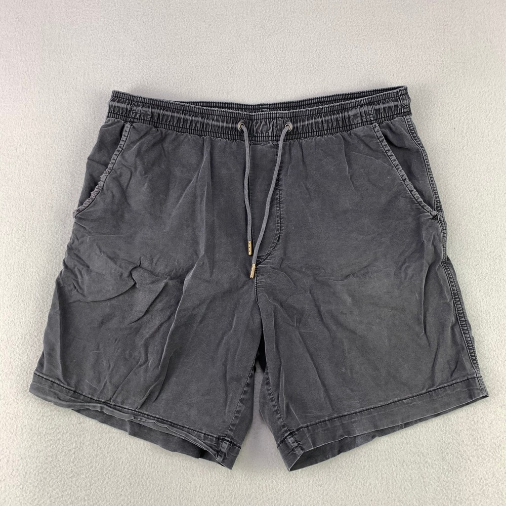 American Eagle Shorts Mens Medium Black Pull-On Drawstring Cotton/Lyocell Chinos